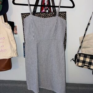 Brandy Melville Navy & White Striped Dress